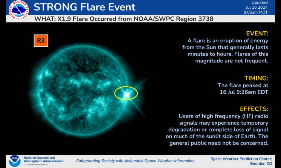 R3 Event on 16 July 2024 from Region 3738