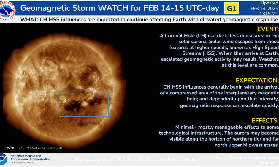 G1 Minor storm level explanation. SDO AIA/193 imagery.