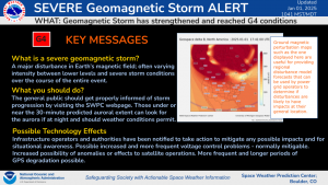 G4 (Severe) Geomagnetic Storm Alert Threshold Reached at 1241 ET