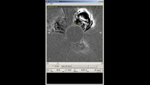 LASCO coronagraph image of filament eruption NNW